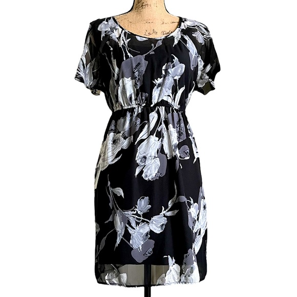 Xhilaration Floral Print & Black Shell Lining Dress XS - Picture 6 of 16